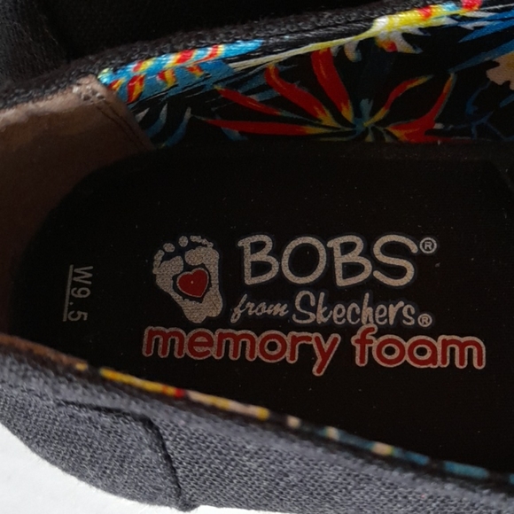 Bobs By Skechers Memory Foam Slip On Spadrille Pla - Picture 8 of 9